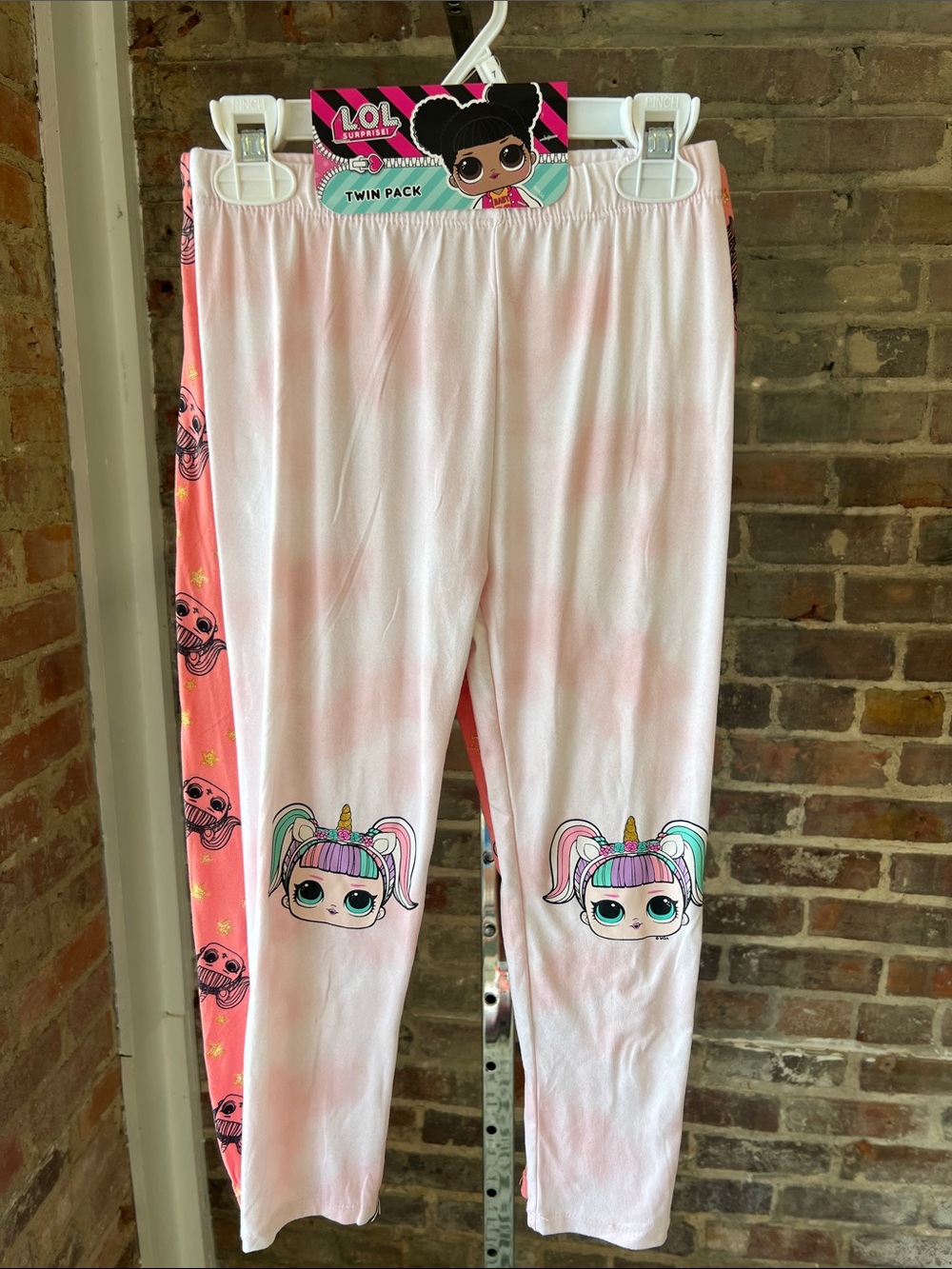 L.O.L. Surprise! Girls' Pink Unicorn Face Pajama Leggings Twin Pack